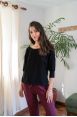 T-Shirt manches 3/4 Akshyata Noir