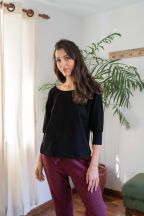 T-Shirt manches 3/4 Akshyata Noir