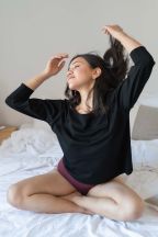 T-Shirt manches 3/4 Akshyata Noir