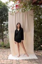 Chemise manches longues Mérope Noir