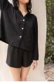 Chemise manches longues Mérope Noir