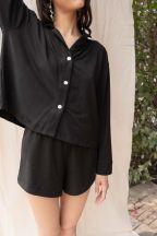 Chemise manches longues Mérope Noir