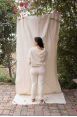 Pantalon jogging Alya Ivoire Côtelé