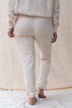 Pantalon jogging Alya Ivoire Côtelé