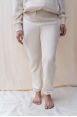 Pantalon jogging Alya Ivoire Côtelé