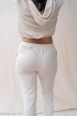 Pantalon jogging Alya Ivoire Côtelé