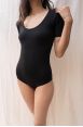 Body manches courtes Laetitia Noir
