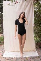 Body manches courtes Laetitia Noir
