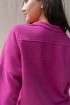 Sweat Isaia Pivoine Côtelé
