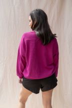 Sweat Isaia Pivoine Côtelé