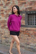 Sweat Isaia Pivoine Côtelé