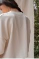 T-Shirt Louise Ivoire côtelé