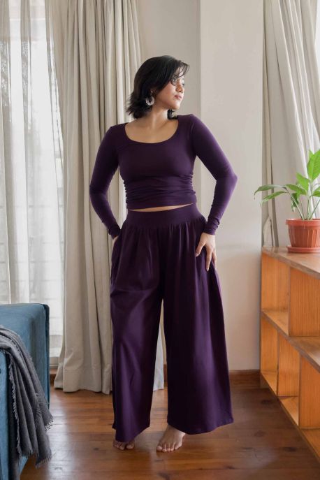 Top manches longues Mai Aubergine