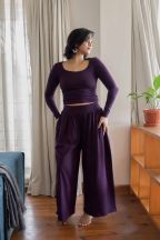 Top manches longues Mai Aubergine