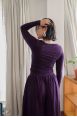 Top manches longues Mai Aubergine