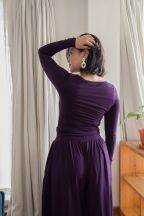 Top manches longues Mai Aubergine