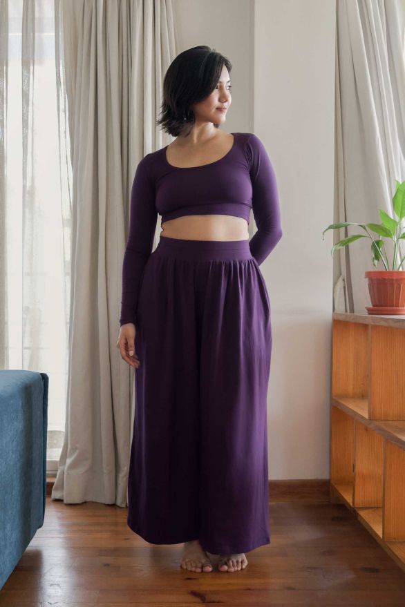 Pantalon Héva Aubergine