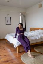 Pantalon Héva Aubergine