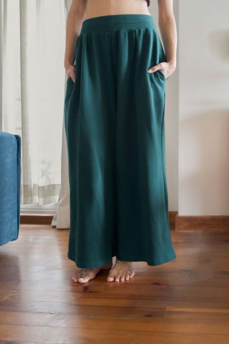 Pantalon Héva Emerald côtelé