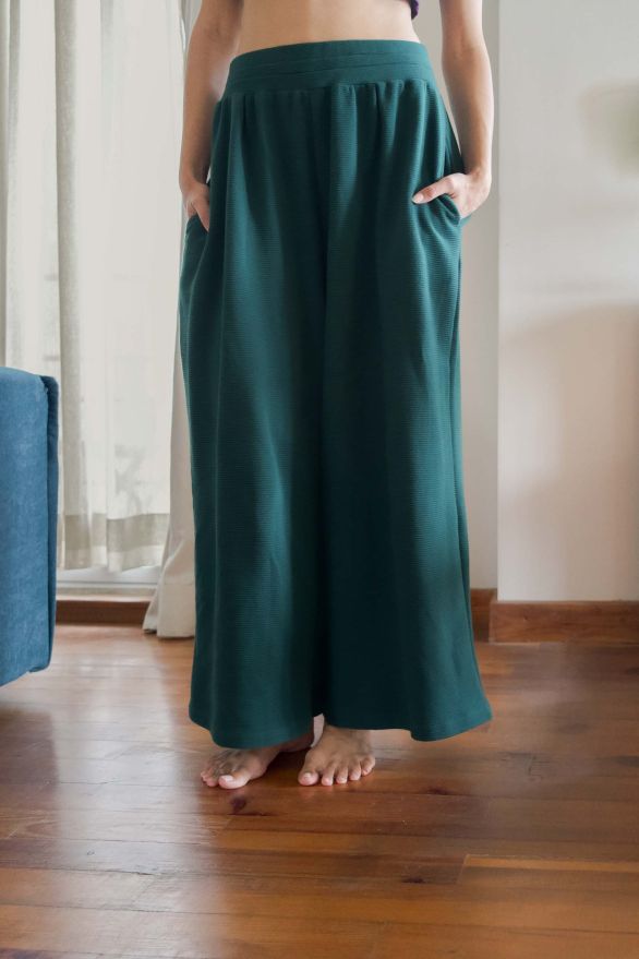 Pantalon Héva Emerald côtelé