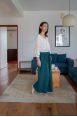 Pantalon Héva Emerald côtelé