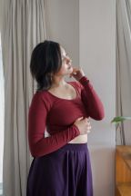 Crop-top manches longues Joya Henné