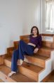 Crop-top manches longues Joya Aubergine