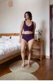 Crop top brassière Sukino Aubergine