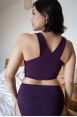 Crop top brassière Sukino Aubergine