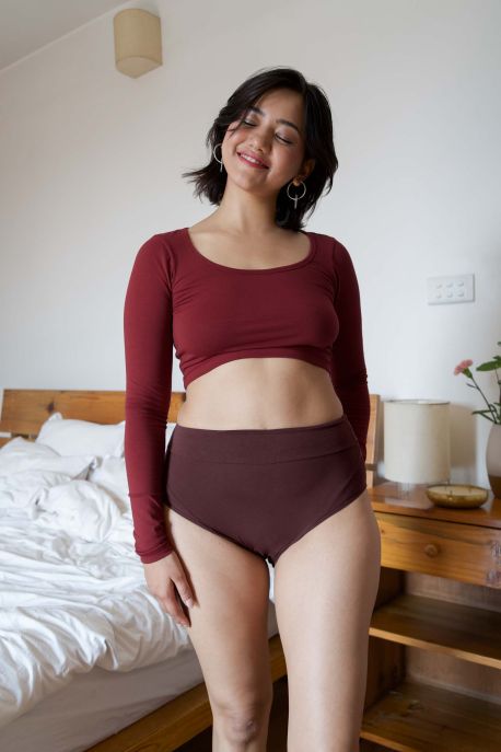 Culotte taille haute Nam Cacao