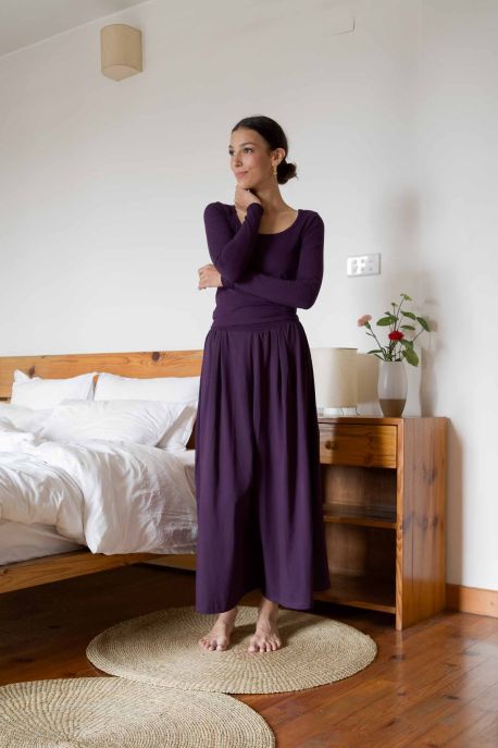 Pantalon Booh 7/8 Aubergine