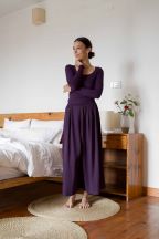 Pantalon Booh 7/8 Aubergine