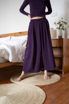 Pantalon Booh 7/8 Aubergine