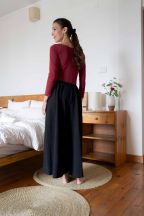 Pantalon Booh 7/8 Noir côtelé