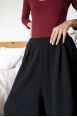Pantalon Booh 7/8 Noir côtelé