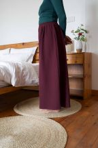 Pantalon Booh 7/8 Burgundy côtelé
