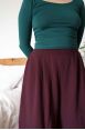 Pantalon Booh 7/8 Burgundy côtelé