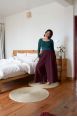 Pantalon Booh 7/8 Burgundy côtelé