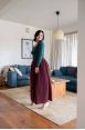 Pantalon Booh 7/8 Burgundy côtelé