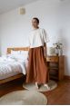 Pantalon Booh 7/8 Okre côtelé