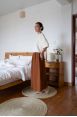Pantalon Booh 7/8 Okre côtelé