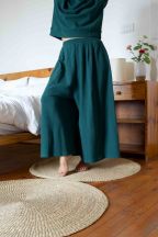 Pantalon Booh 7/8 Emerald côtelé