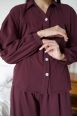 Chemise manches longues Andrea Burgundy