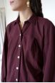 Chemise manches longues Andrea Burgundy