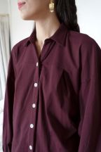 Chemise manches longues Andrea Burgundy
