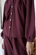 Chemise manches longues Andrea Burgundy
