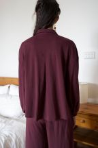 Chemise manches longues Andrea Burgundy