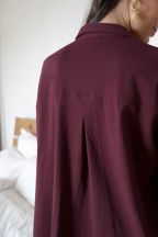 Chemise manches longues Andrea Burgundy