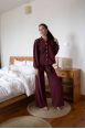 Chemise manches longues Andrea Burgundy