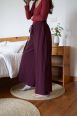 Pantalon jogging large Charlotte Burgundy Côtelé